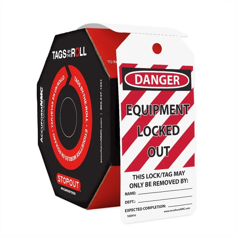 EQUIPMENT LOCKED OUT TAGS BY THE ROLL 250/RL - Flammable Storage Cabinets